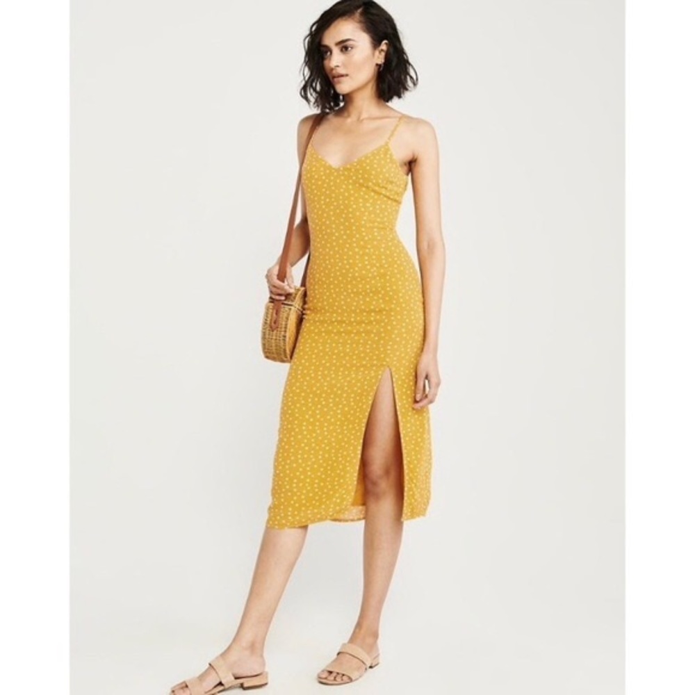Polka dot yellow dress